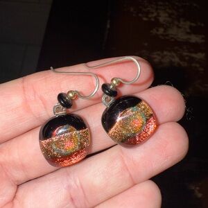 Elegant Black and Gold Earrings